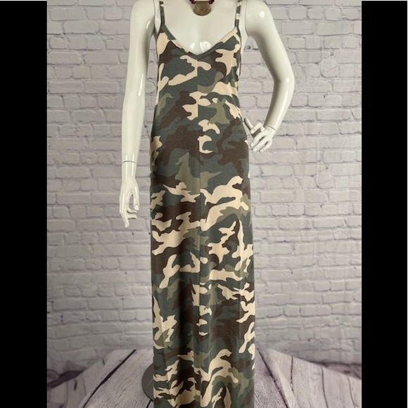 Brand New Camo Print Maxi Dress Various - Picture 6 of 9